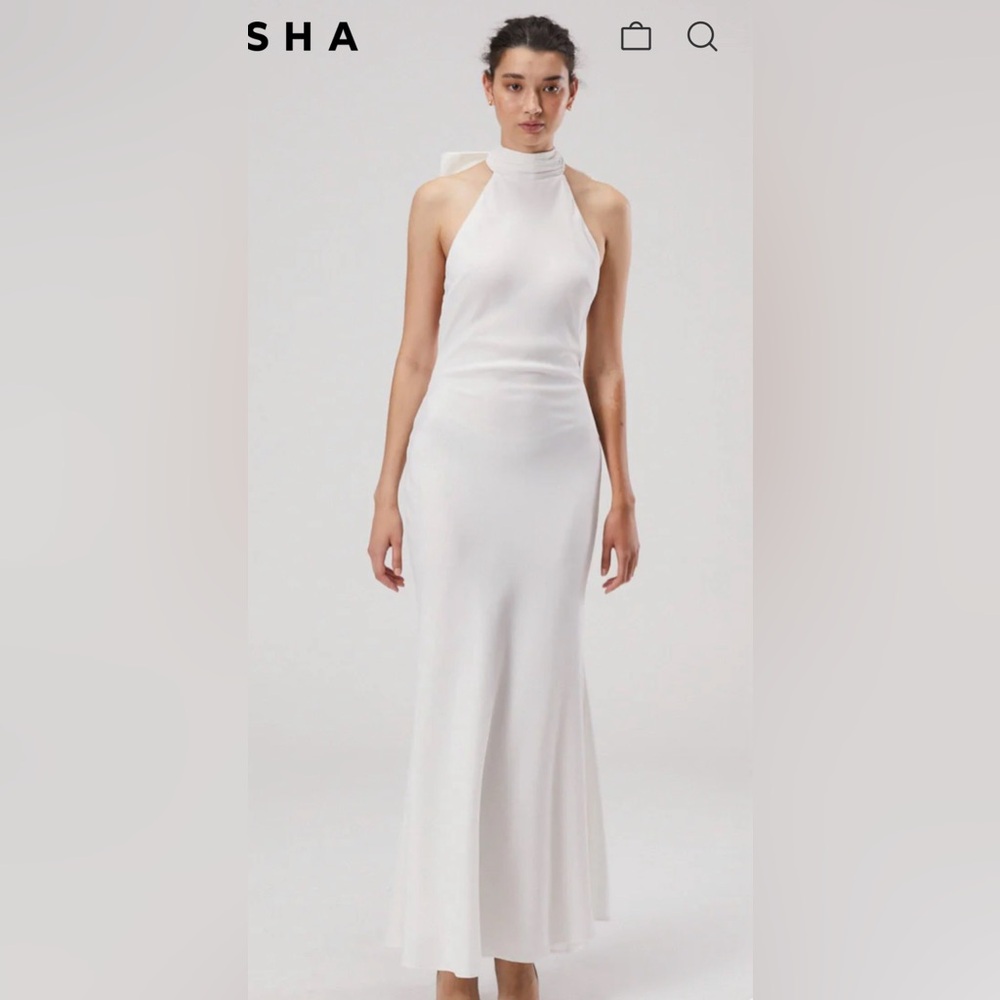 EVIANNA SATIN GOWN Misha. Size XS. Worn once.